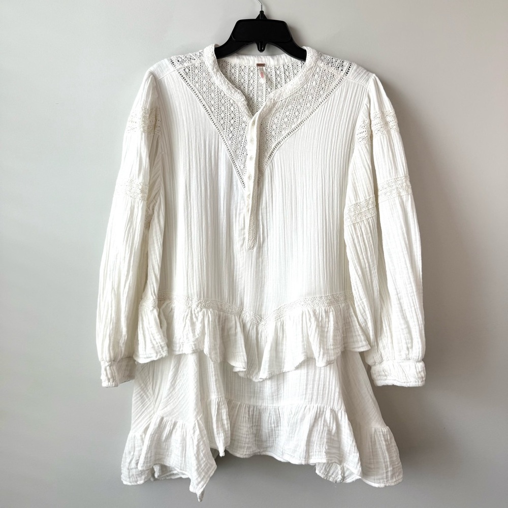 Free People Sachi Mini Dress Ivory L - Picture 7 of 10